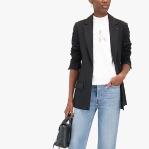 CALVIN KLEIN pocket clasp jersey blazer size 6